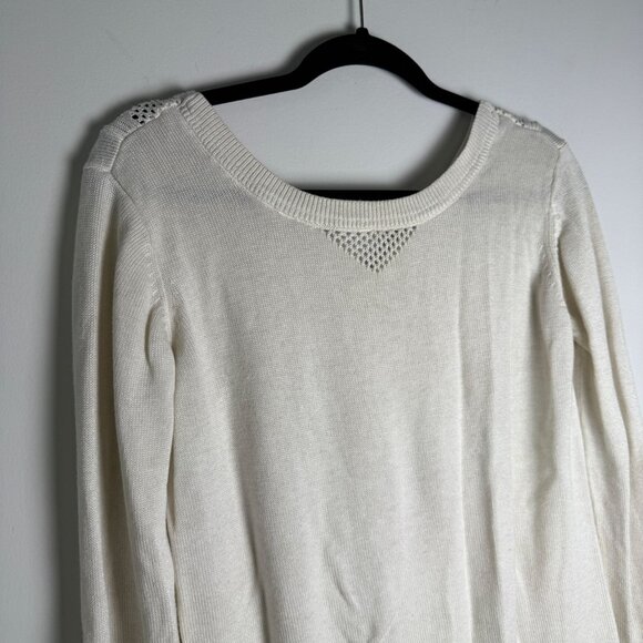 Lululemon Sweater Cashmere Blend Sunset Savasana Pullover Heathered White Med - Picture 8 of 14